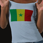 Senegal Flag Map Spaghetti Top
