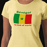 Senegal Flag Map Text Ladies Baby Doll