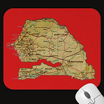 Senegal Map Mousepad