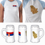 Serbia Flag plus Map Design