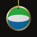 Sierra Leone Fisheye Flag Ornament