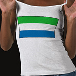Sierra Leone Flag Map Spaghetti Top