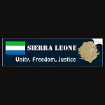 Sierra Leone Flag Map Text Bumper Sticker