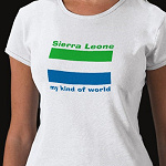 Sierra Leone Flag Map Text Ladies Baby Doll