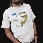Somalia Flag Map Title Basic T-Shirt