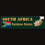 South Africa Flag Map Text Bumper Sticker