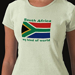 South Africa Flag Map Text Ladies Baby Doll