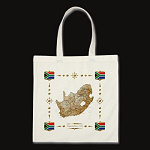South Africa Map Flag Border Bag