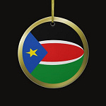 South Sudan Fisheye Flag Ornament