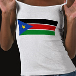 South Sudan Flag Map Spaghetti Top