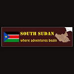 South Sudan Flag Map Text Bumper Sticker