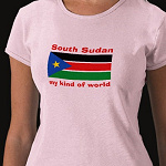 South Sudan Flag Map Text Ladies Baby Doll