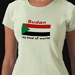 Sudan Flag Map Text Ladies Baby Doll