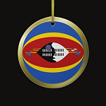 Swaziland Fisheye Flag Ornament