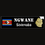 Swaziland Flag Map Text Bumper Sticker