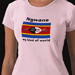 Swaziland Flag Map Text Ladies Baby Doll