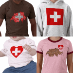Swiss FlagAndMap T-shirts
