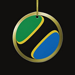 Tanzania Fisheye Flag Ornament