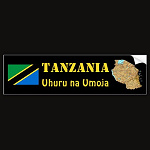 Tanzania Flag Map Text Bumper Sticker