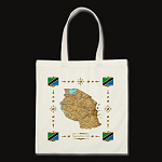 Tanzania Map Flag Border Bag