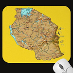 Tanzania Map Mousepad