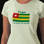 Togo Flag Map Text Ladies Baby Doll