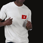 Tunisia Flag Map Basic T-Shirt