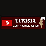 Tunisia Flag Map Text Bumper Sticker