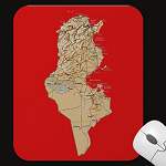 Tunisia Map Mousepad