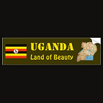 Uganda Flag Map Text Bumper Sticker