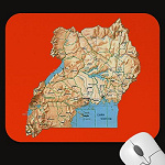 Uganda Map Mousepad