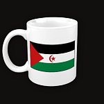 Western Sahara Flag Map Classic Mug