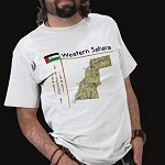 Western Sahara Flag Map Title Basic T-Shirt