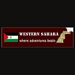 Western Sahara Flag Map Text Bumper Sticker