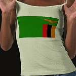 Zambia Flag Map Spaghetti Top