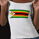 Zimbabwe Flag Map Spaghetti Top
