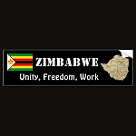 Zimbabwe Flag Map Text Bumper Sticker