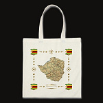 Zimbabwe Map Flag Border Bag